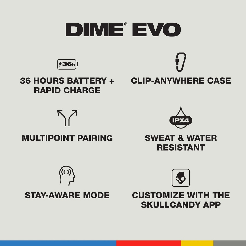 Skullcandy Dime Evo Wireless Earbuds with Charging Case - Picture 6 of 12